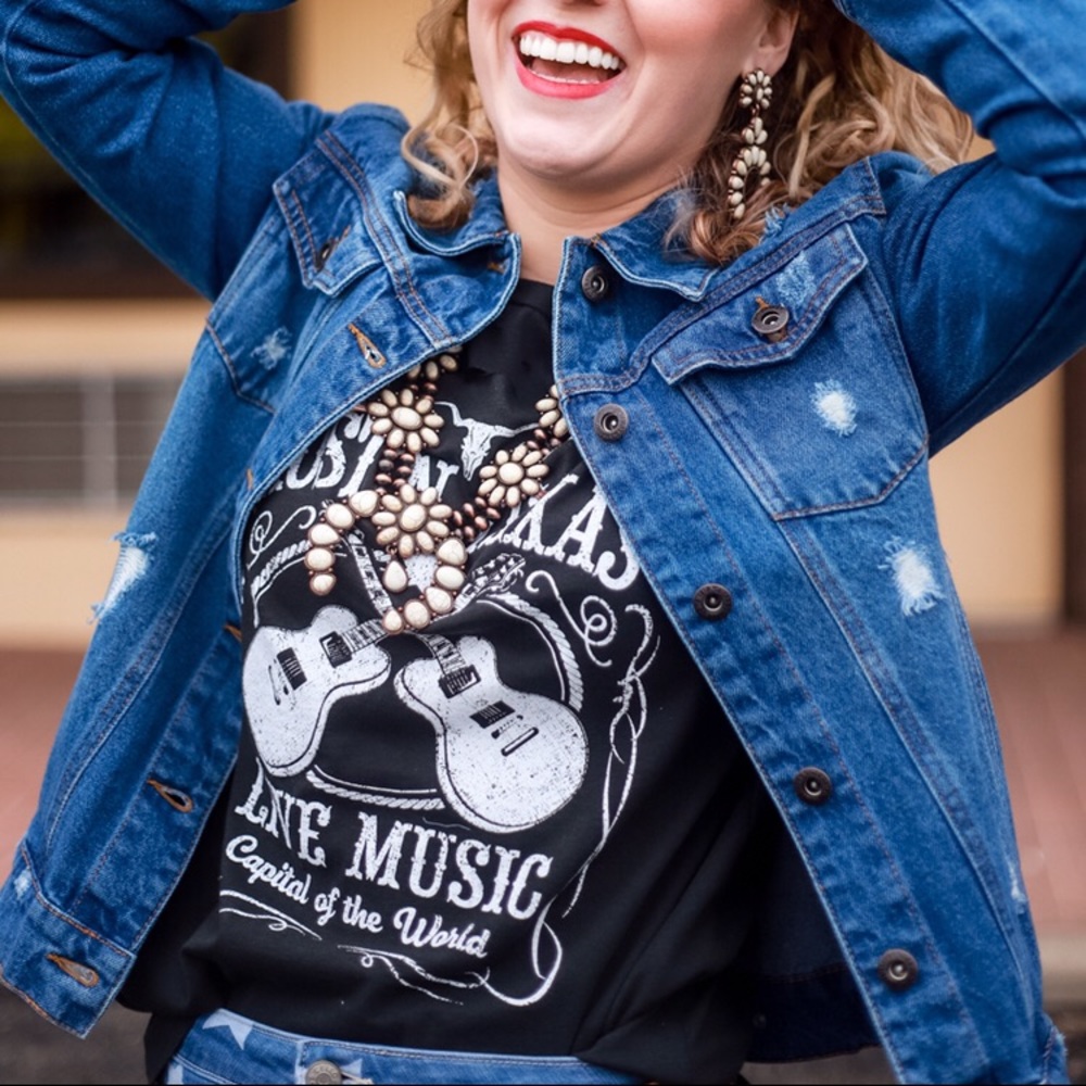 Distressed denim jacket - Picture 2 of 7